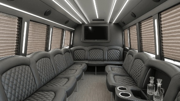 Interior of Allentown Party Bus Company's 20 Passenger Party Bus in Allentown
