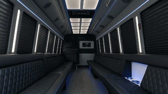 Interior of Allentown Party Bus Company's 30 Passenger Party Bus in Allentown