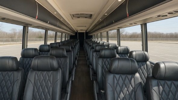 Interior of Charter Bus Company Allentown's 47 Passenger Charter Bus in Allentown
