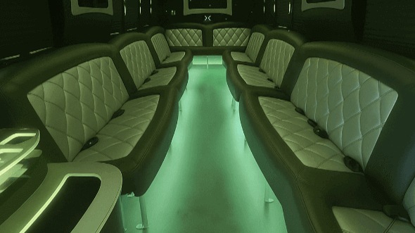Interior of Allentown Party Bus Company's 50 Passenger Party Bus in Allentown