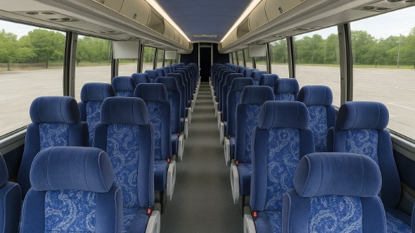 allentown 54 passenger charter bus interior